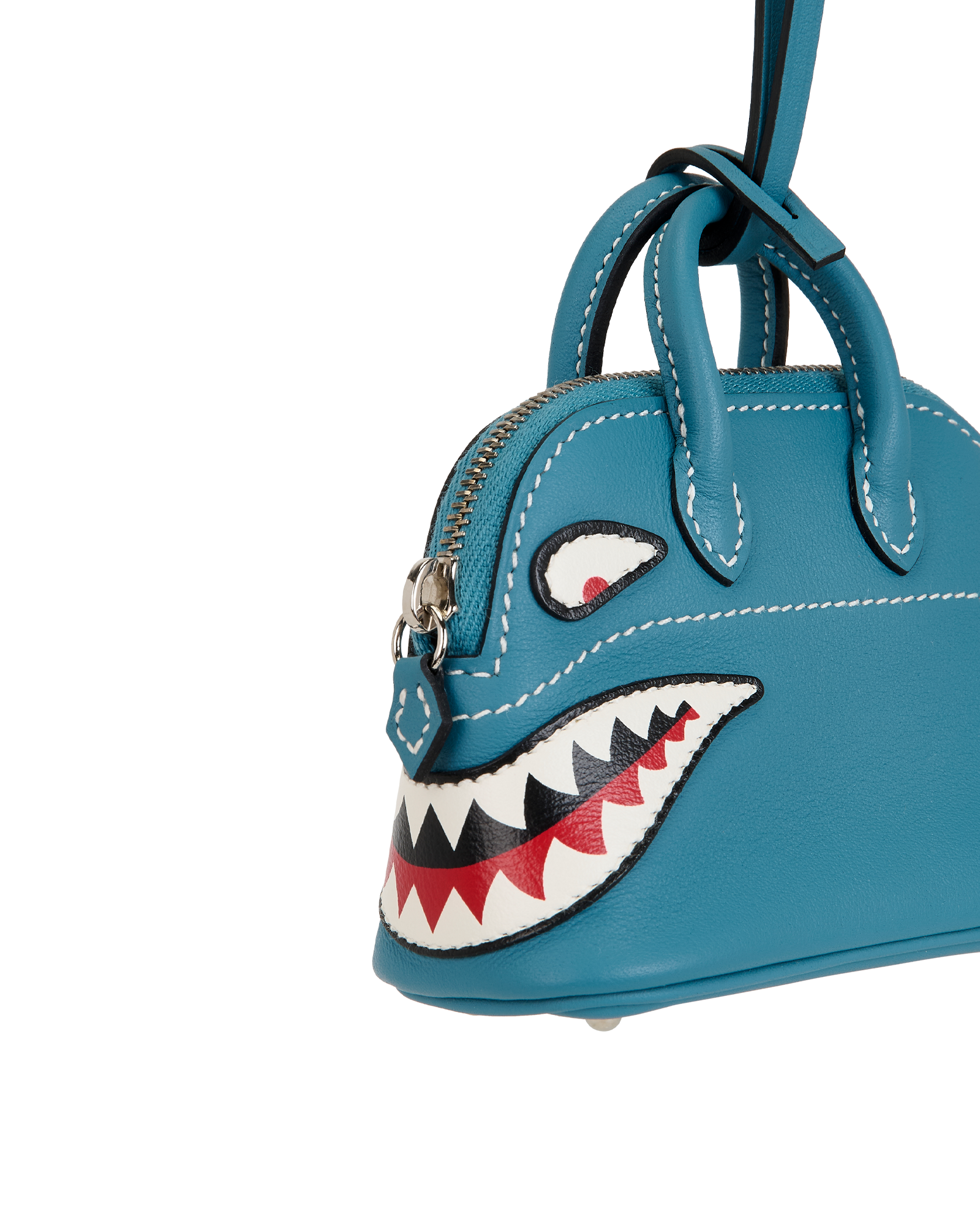 Hermes Bolide Shark Charm, &pound;2,900, Accessories, Blue, Leather, Other view